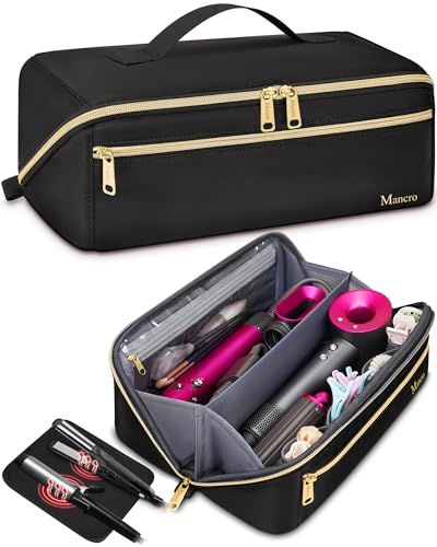 Image 10 of Black / X-Large for the product Mancro Hair Tools Travel Bag Compatible with Shark Flexstyle