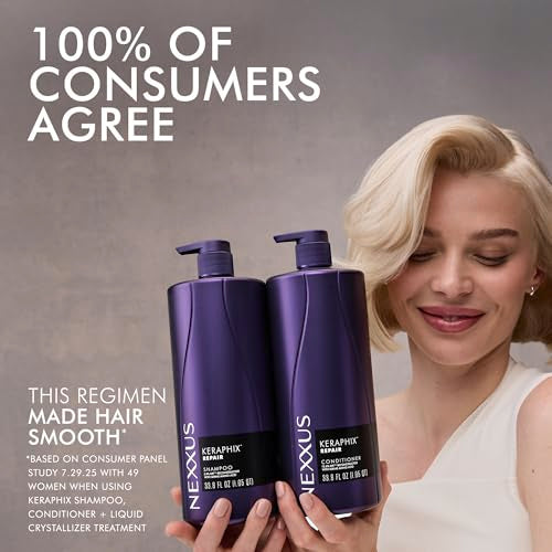 Image 6 of Nexxus KERAPHIX Shampoo & Conditioner for Damaged Hair, 2 Pack, 33.8 Fl Oz