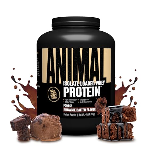 Image 10 of Brownie Batter / 4 Pound (Pack of 1) for the product Animal Whey Isolate Protein Powder