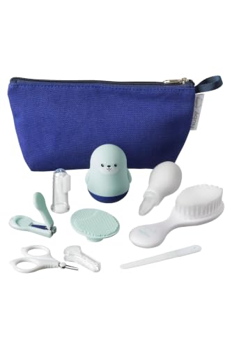Image 2 of Nuby Bathtime Care Kit - Baby Grooming & Hygiene Kit - Grey