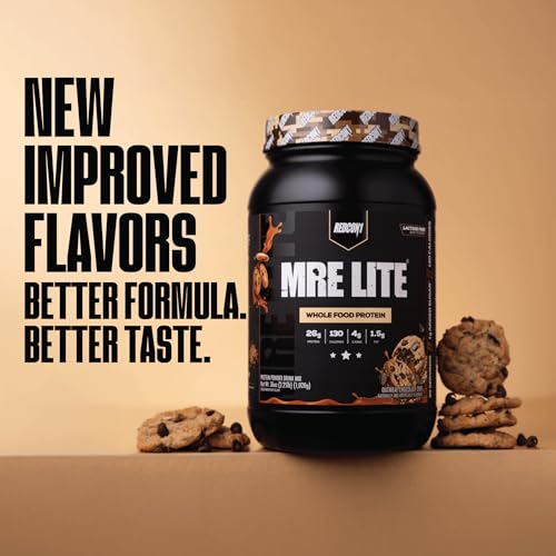 Image 6 of REDCON1 MRE LITE Whole Food Protein Powder, Oatmeal Chocolate Chip - Lactose Free Meal Replacement with Animal Protein Blends - Easy to Digest Formula - Only 4g Carb per Serving (30 Servings)