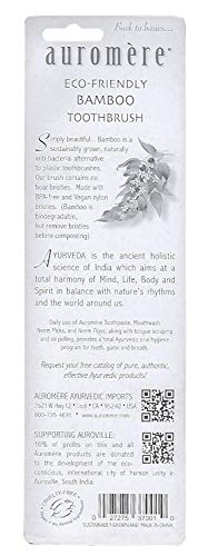 Thumbnail for Image 3 of Auromere Bamboo Toothbrush, Sustainable Natural Toothbrush - Soft, 6 Pack