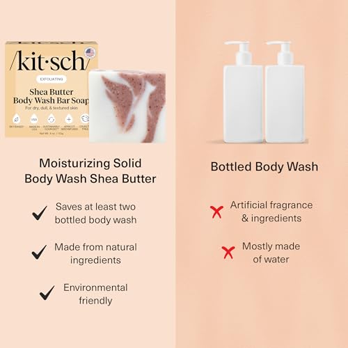 Image 5 of Kitsch Shea Butter Exfoliating Body Wash Bar Soap – 4 oz
