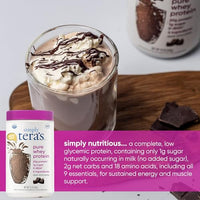 Thumbnail for Image 2 of simply tera's Pure Whey Protein Powder, Dark Chocolate, Clean Label - 12 Oz