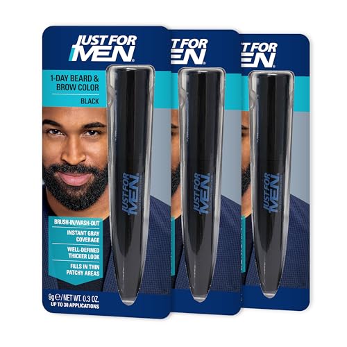 Image 12 of Black / 1 Count (Pack of 3) for the product Just for Men 1-Day Beard & Brow Color