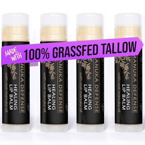Image 1 of Default Title for the product BALM OF GILEAD Manuka Defense Healing Lip Balm - Intensive Moisture Therapy in Tube Pack of 4 - 0.15 oz