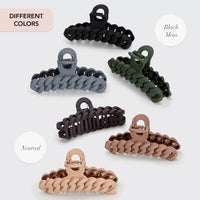 Thumbnail for Image 6 of Kitsch Large Chain Link Hair Claw Clip - Neutral, 3pcs