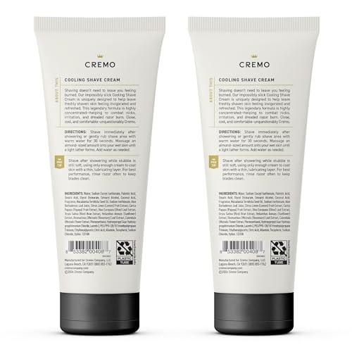 Image 6 of Cremo Barber Grade Cooling Shave Cream 6 Fl Oz Pack of 12