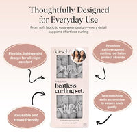 Thumbnail for Image 4 of Kitsch Satin Heatless Curls Overnight Set - Silver
