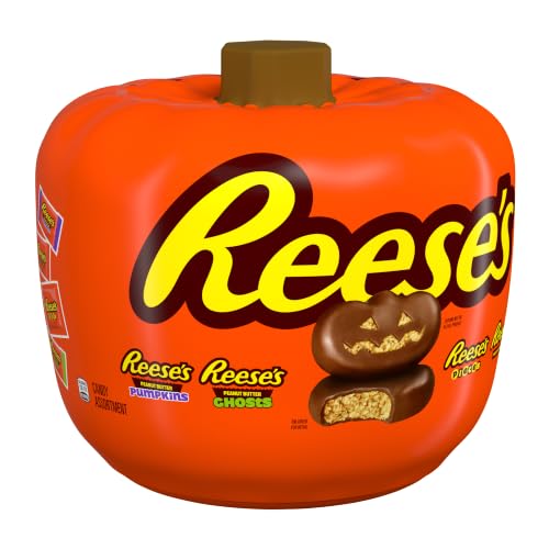 Image 7 of Reese's Assorted Peanut Butter Halloween Candy Pumpkin Bowl, 110 ct