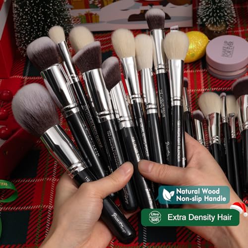 Image 2 of Bueart Design 32Pcs Pro Grade Makeup Brushes Set with Goat & Horse Hair