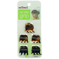 Thumbnail for Image 1 of Black / 5 Count (Pack of 1) for the product Scunci No-Slip Grip Mini Jaw Clips, 5 Count