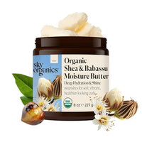Thumbnail for Image 1 of Shea Butter with Babassu / 8 Ounce (Pack of 1) for the product Sky Organics Organic Shea & Babassu Hydration Butter, 8 oz, Hair & Skin