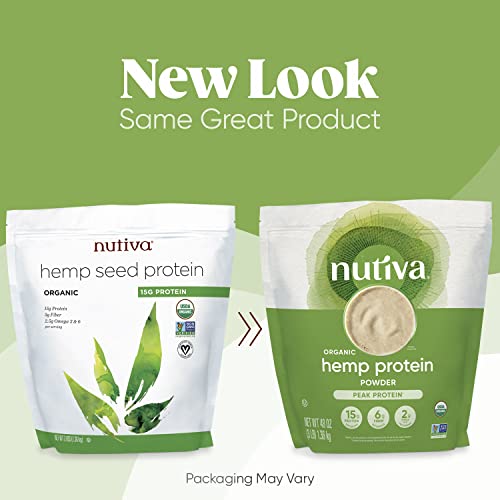 Image 4 of Nutiva Organic Cold-Pressed Raw Hemp Seed Protein Powder, 3 Pound