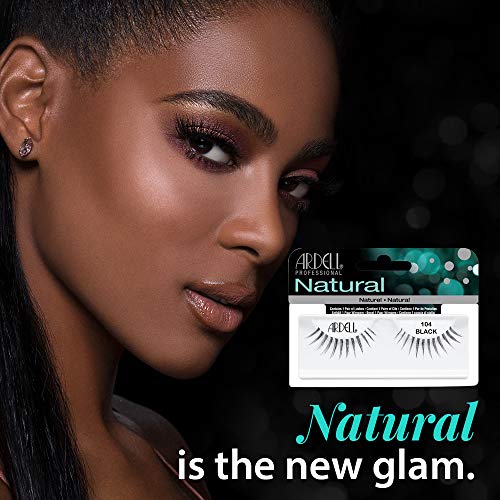 Image 2 of Ardell Natural Lashes False Eyelashes, 104 Black, 4 Pack
