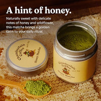Thumbnail for Image 3 of Chamberlain Coffee Honey Ceremonial Grade Matcha Tin, 30 Servings