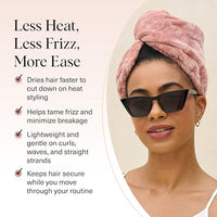 Thumbnail for Image 3 of Kitsch XL Microfiber Hair Towel Wrap for Women - Terracotta