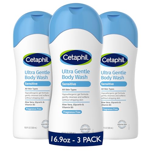 Image 1 of Default Title for the product Cetaphil Ultra Gentle Refreshing Body Wash, Hypoallergenic, 16.9oz, 3ct