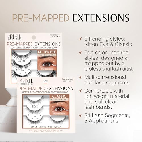 Image 5 of Ardell Pre-Mapped Wispy Eyelash Extensions Kit Lash Glue & Remover, 4 Pack