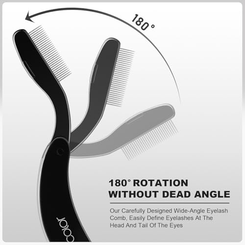 Image 7 of docolor Foldable Eyelash Comb 2 PCS Separator Folding Lash Comb Eyebrow Mascara Applicator Eyelash Definer Arc Designed Cosmetic Brushes Tool