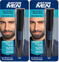 Thumbnail for Image 9 of Darkest Brown/Black / 0.3 Fl Oz (Pack of 2) for the product Just for Men 1-Day Beard & Brow Color