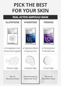 Thumbnail for Image 7 of SNP Real Active Hydrating Ampoule Sheet Mask 10 Sheets