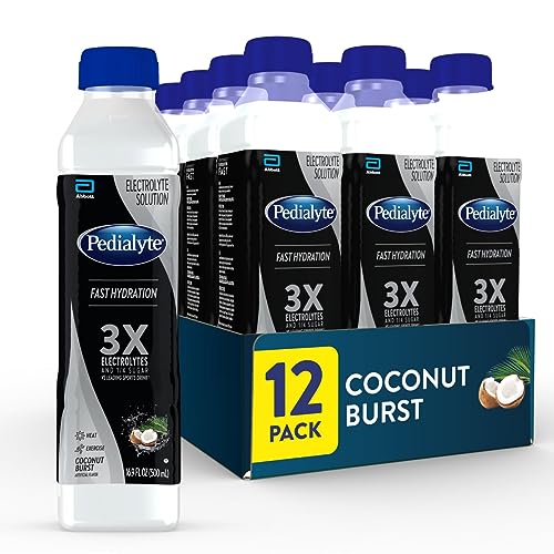 Image 1 of Default Title for the product Pedialyte Electrolyte Solution, Coconut Burst, Hydration Drink, half liter each, 16.9 Fl Oz (Pack of 12)