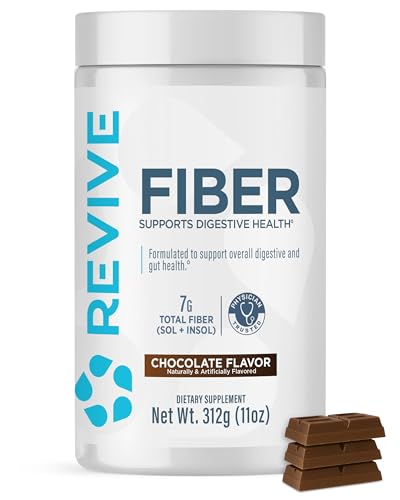 Image 1 of Chocolate for the product Revive MD Fiber Supplement for Digestive & Gut Health - 5g Dietary Fiber, Chocolate, 30 Servings