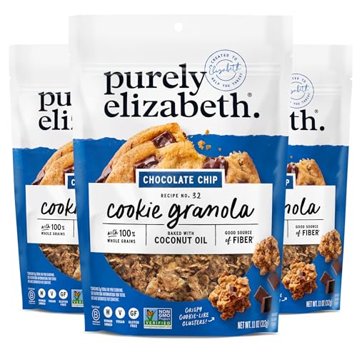Image 1 of Default Title for the product Purely Elizabeth Cookie Granola Chocolate Chip 11oz Bag (3 Pack)