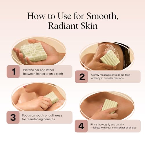 Image 6 of Kitsch Glycolic Acid Face Wash & Body Wash Bar with Shea Butter - 4 oz