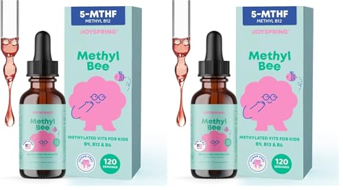 Image 2 of 1 Fl Oz (Pack of 2) for the product JoySpring MethylBee Kids Methylfolate Drops, Berry, 30 Servings, 3+