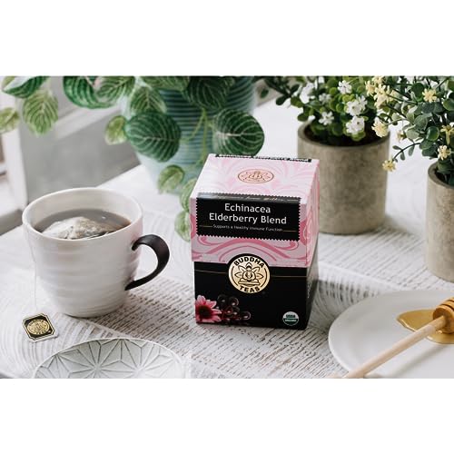 Image 6 of Buddha Teas Organic Echinacea Elderberry Blend Herbal Tea Caffeine Free