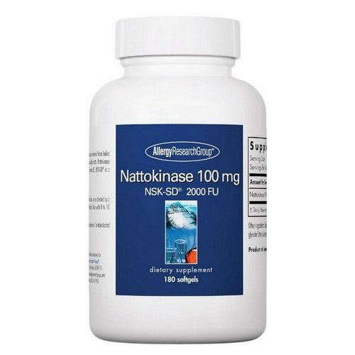 Nutricology/ Allergy Research Group Nattokinase NSK-SD 2000 Fibrinolytic Units 100 Mg 180 Softgels