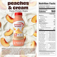 Thumbnail for Image 5 of Premier Protein 30g High Protein Shake, Peaches & Cream, 12 Pack