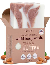Thumbnail for Image 1 of Default Title for the product Kitsch Shea Butter Exfoliating Body Wash Bar Soap – 4 oz