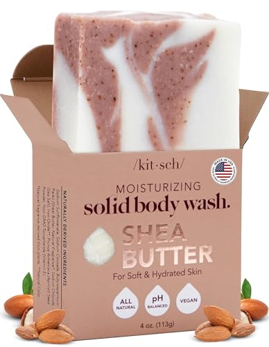Image 1 of Default Title for the product Kitsch Shea Butter Exfoliating Body Wash Bar Soap – 4 oz