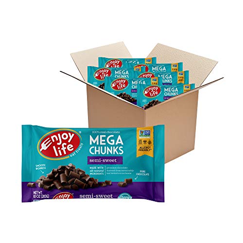 Image 1 of Semi Sweet Mega Chunk / 10 Ounce (Pack of 6) for the product Enjoy Life Baking Chocolate, Semi Sweet Mega Chunks, 10 Ounce Bags (Pack of 6)