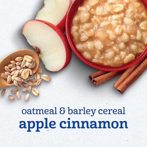 Image 3 of Gerber Oatmeal and Barley Apple Cinnamon Cereal, Toddler Oatmeal, Iron, Whole Grains, 8PK