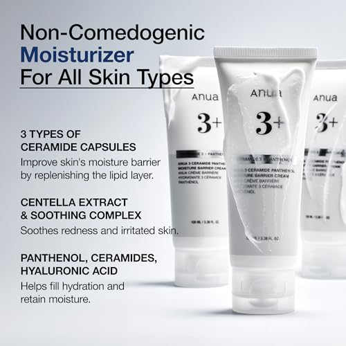 Image 3 of ANUA 3 Ceramide Panthenol Moisture Barrier Cream, 3.38 fl oz