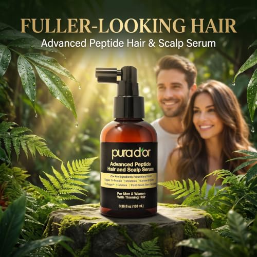 Image 3 of PURA D'OR Advanced Peptide Scalp Serum for Fuller-Looking Hair, 3.38oz