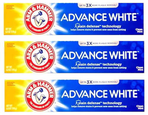 Image 6 of ARM & HAMMER Advanced White Extreme Whitening Toothpaste, TRIPLE PACK (Contains Three 6 Ounce Tubes)