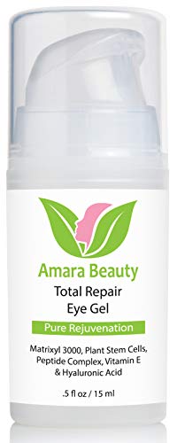 Image 4 of Amara Beauty Eye Cream Gel for Dark Circles and Puffiness with Peptides & Hyaluronic Acid, 0.5 fl. oz.