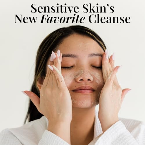 Image 4 of Amallow Enzyme Powder Face Wash - Gentle Exfoliating Powder-to-Foam Cleanser with Rice Powder, Papaya Enzymes & Oat Flour - Facial Cleanser for Sensitive Skin