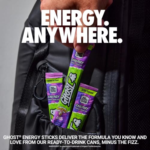Image 2 of GHOST Sugar-Free Energy Drink Packets, Warheads Sour Berry, 24 To Go Sticks