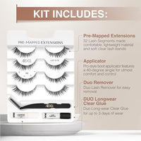 Thumbnail for Image 3 of Ardell PreMapped Eyelash Extensions Kit Cat Eye Lashes Lash Clusters 4 Pair