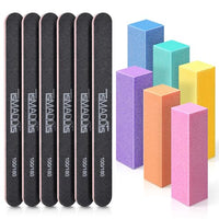Thumbnail for Image 1 of Black for the product TsMADDTs Nail Files and Buffers Professional Manicure Tools