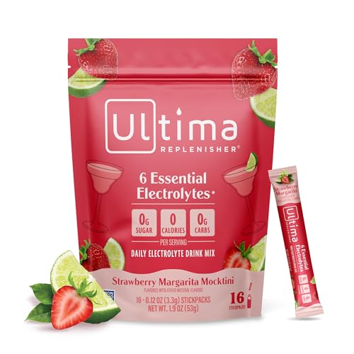 Image 2 of Strawberry / 16 Count (Pack of 1) for the product Ultima Replenisher Electrolyte Packets Variety Pack