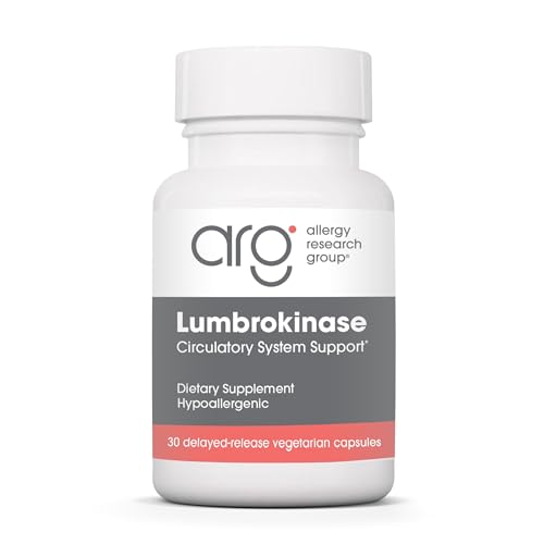 Image 1 of 30 Count (Pack of 1) for the product Allergy Research Group ARG Lumbrokinase 32 mg Delayed-Release, 30 Capsules
