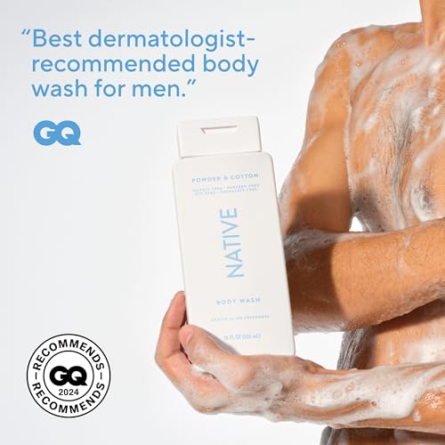 Image 6 of Native Clean Body Wash for Women & Men, Powder & Cotton Scent, 18 fl oz