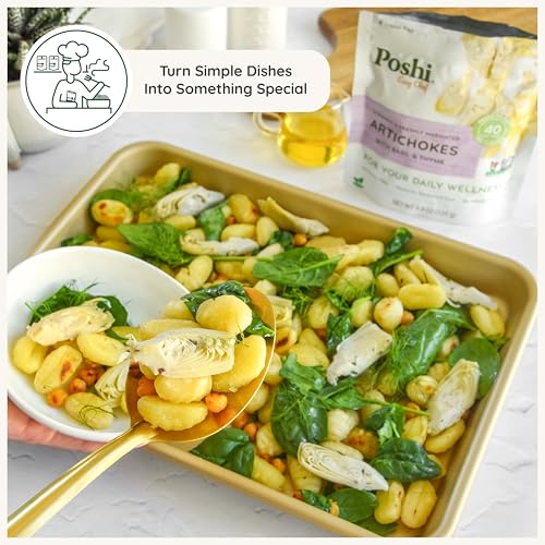 Image 5 of Poshi Marinated Artichoke Hearts, Basil & Thyme, 6-Pack, 4.4 oz